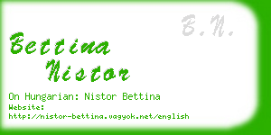 bettina nistor business card